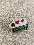 Pin's vintage Tapis Vert jeu de cartes émaillé poker bridge casino (Ref 3)