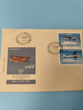 Ancienne enveloppe philatélie 1976 aviation roumaine, timbres avion, FDC