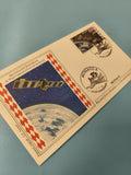 Enveloppe FDC Monaco satellite, timbre 1er jour émission, illustration espace