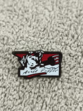 Pin's vintage Arret Buffet logo restaurant, badge ancien déco bistrot (Ref 1)
