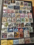 Lot timbres Autriche multicolores, motifs variés, oblitérés et non oblitérés