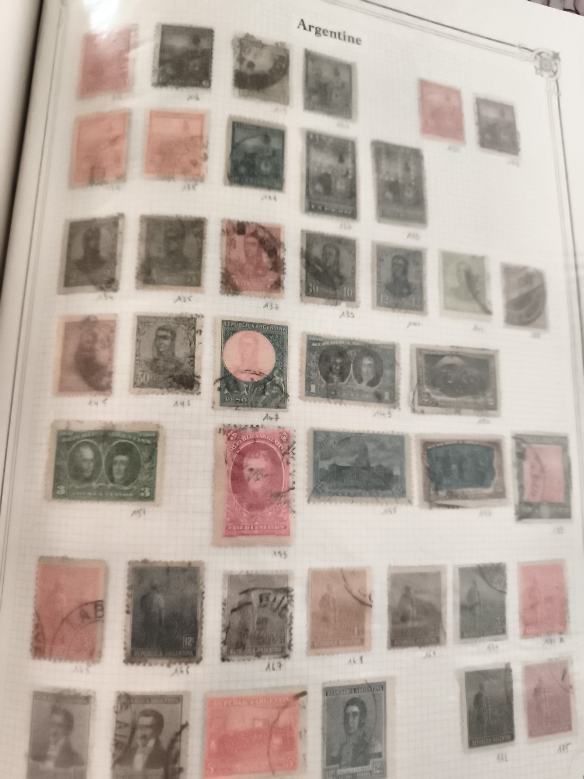 Timbres anciens Argentine oblitérés lot varié philatélie vintage