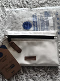 Trousse Cabaia blanche zippée 18 cm, pochette accessoire neuve