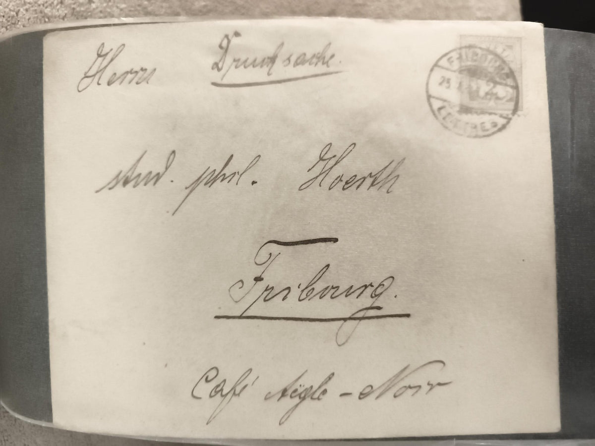 Lettre ancienne oblitérée Allemagne Flensburg philatélie cachet Drucksache