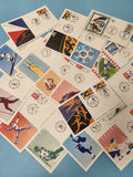 Lot enveloppes FDC Jeux Olympiques, sports illustrés, oblitérations Premier Jour