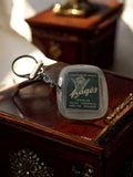 Porte-clés publicitaire vintage Pagès, translucide, infusion France rétro