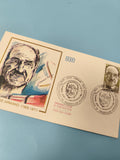 Enveloppe FDC timbre Louis Armand 1er jour émission, illustration portrait