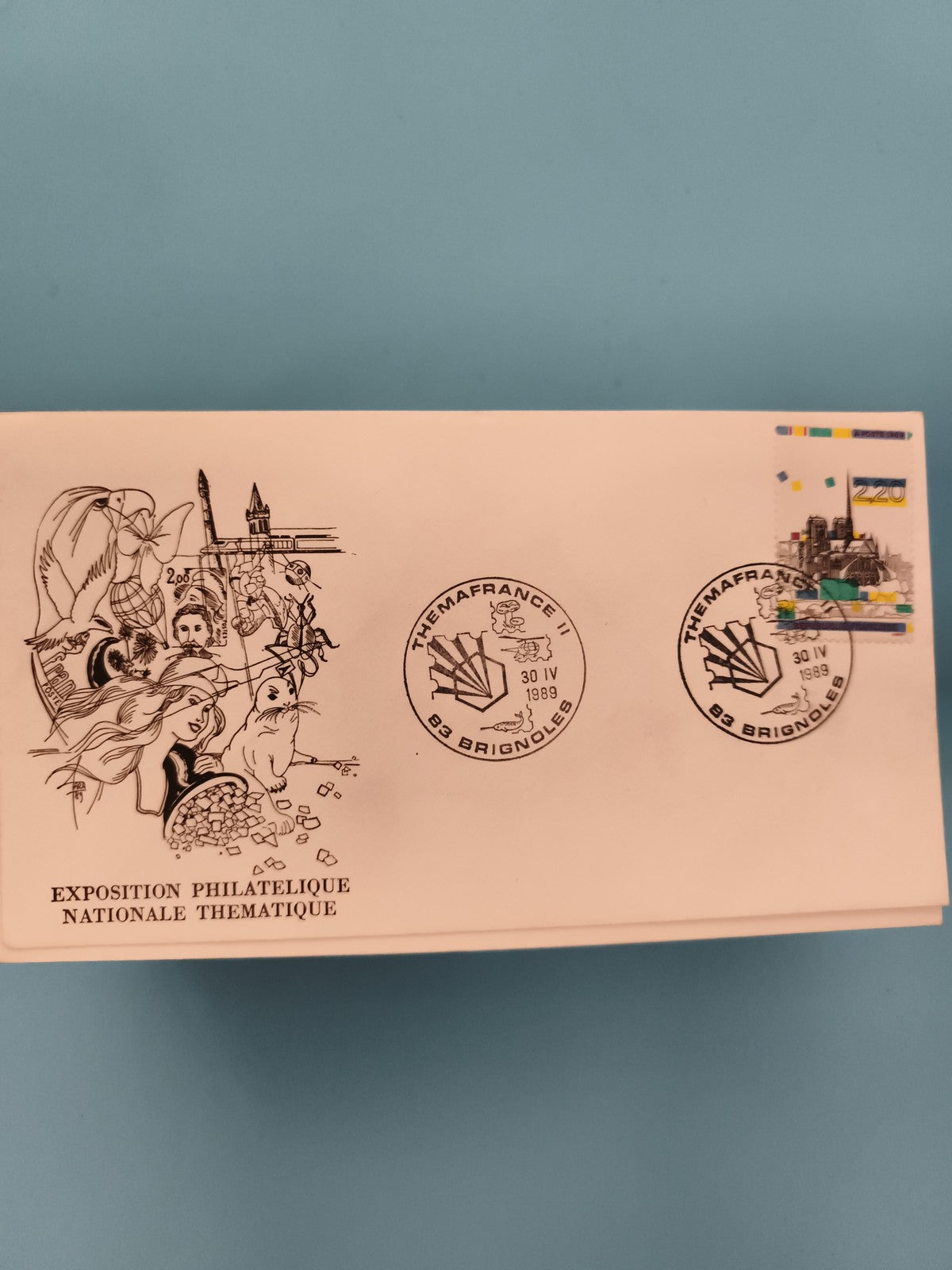 Lettre premier jour Exposition Philatélie 1989 Brignoles cachet THEMATIC