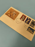 Enveloppe premier jour d?émission FDC timbres grecs motifs sculpture (Ref 10)