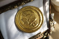 Bouton ancien Marine France doré, insigne vintage, médaillon militaire