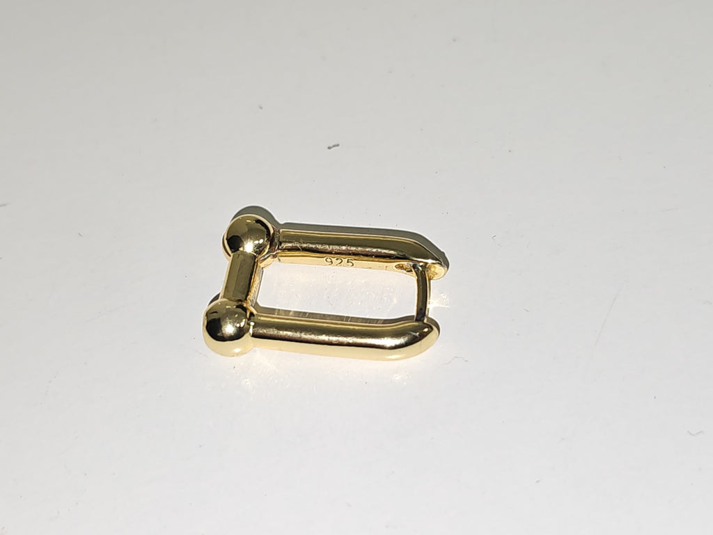 Boucle d?oreille orpheline en vermeil argent et plaqué or, bijou unique femme