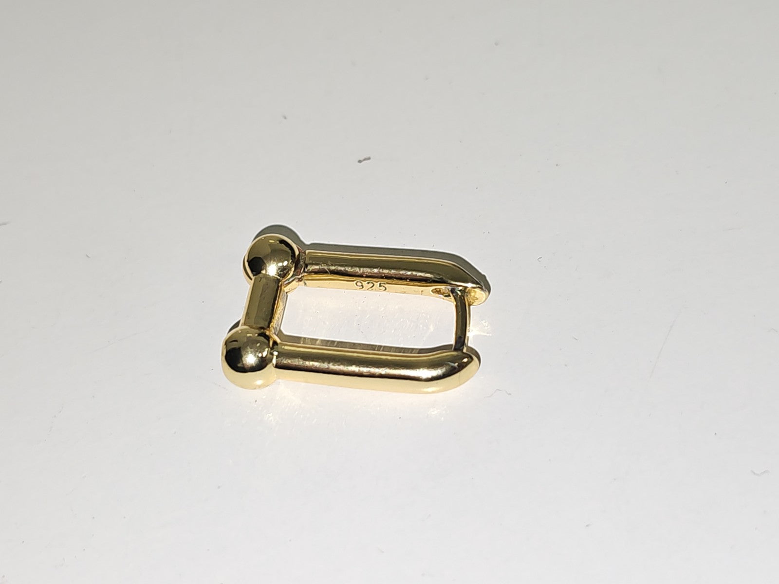 Boucle d?oreille orpheline en vermeil argent et plaqué or, bijou unique femme