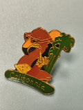 Vintage pin's California perroquet palmier émaillé rétro USA collection
