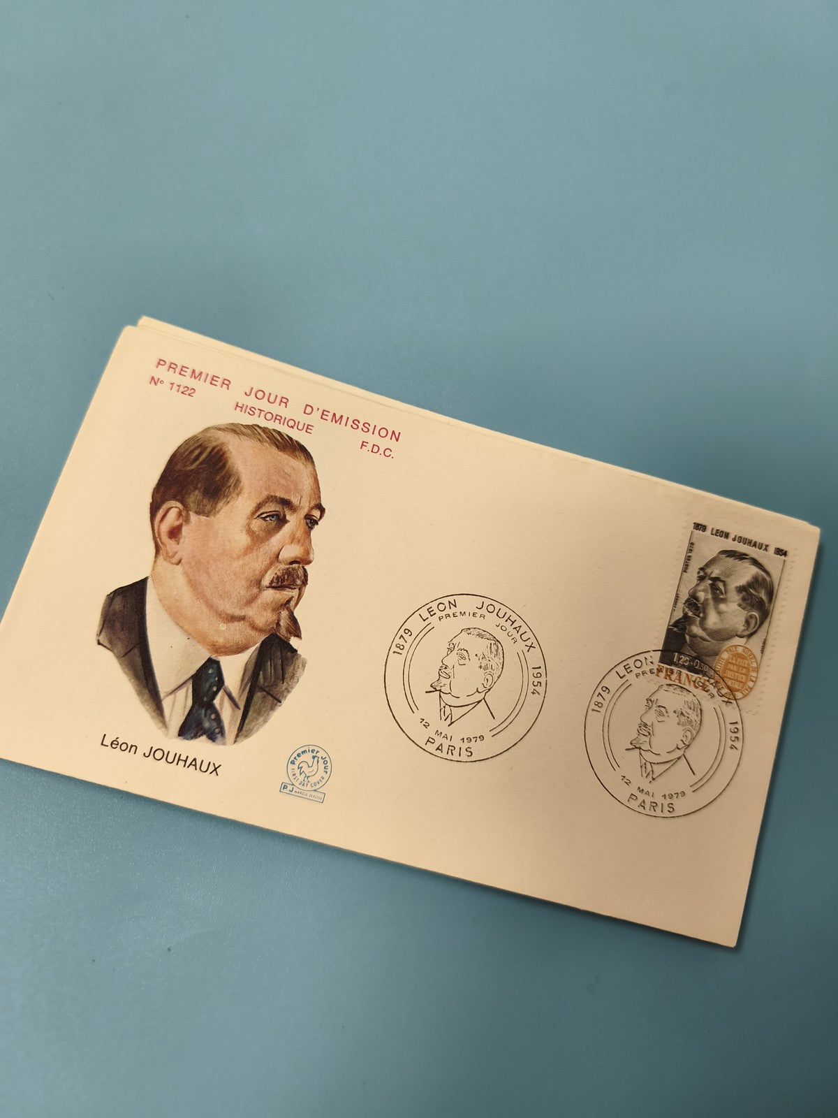 Enveloppe premier jour d?émission FDC Léon Jouhaux cachet Paris 1979