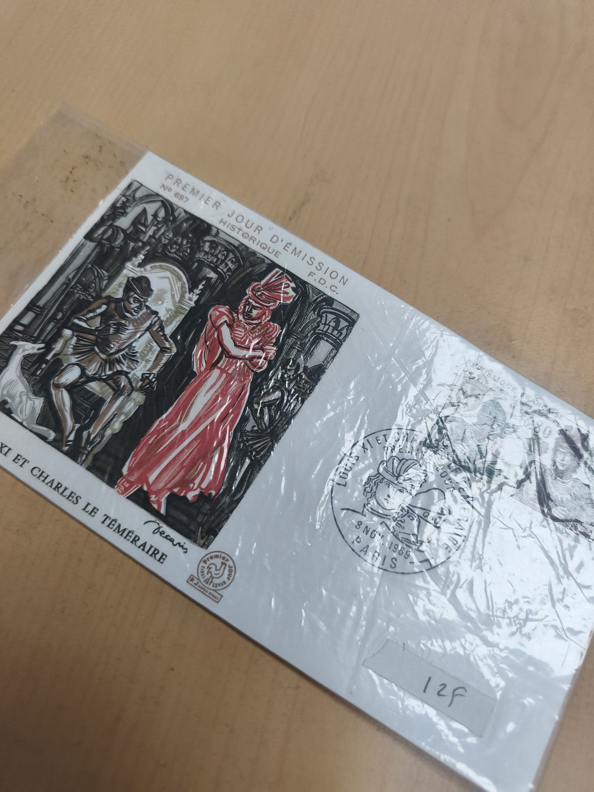Enveloppe premier jour FDC Louis XI Charles le Téméraire philatélie 1985