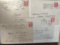 Lot anciennes enveloppes philatélie France années 1940-50 timbres rouges