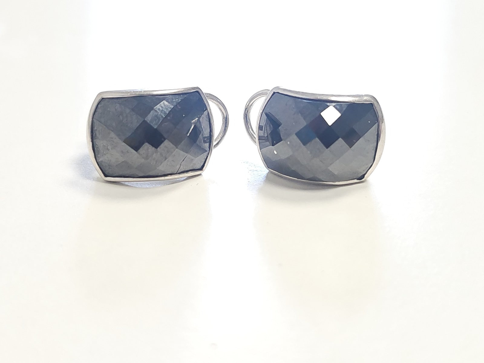 Paire de boucles d?oreilles anciennes en argent, vintage, 15.9g, bijou rétro col