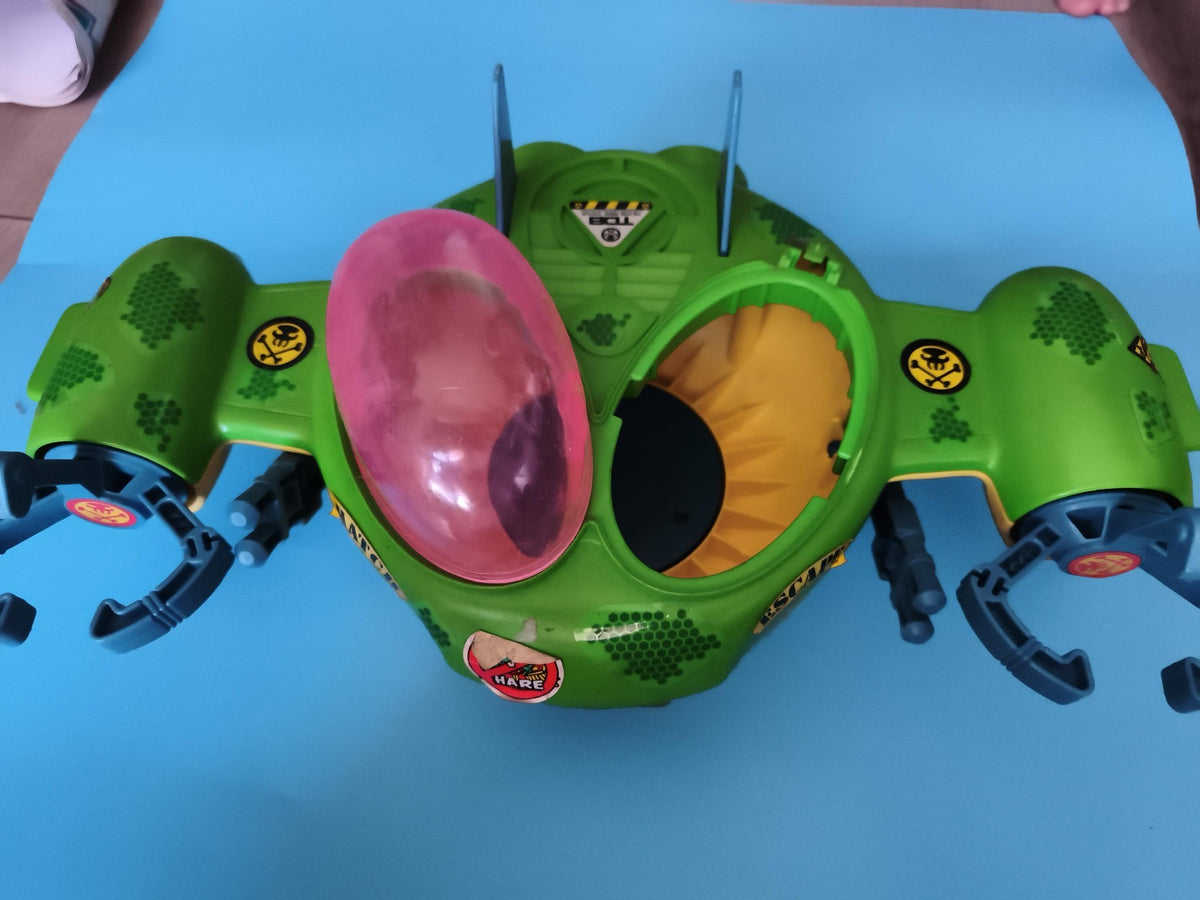 Vaisseau Bucky O'Hare vintage 1990 Toad Double Bubble vert cockpit rose jouet