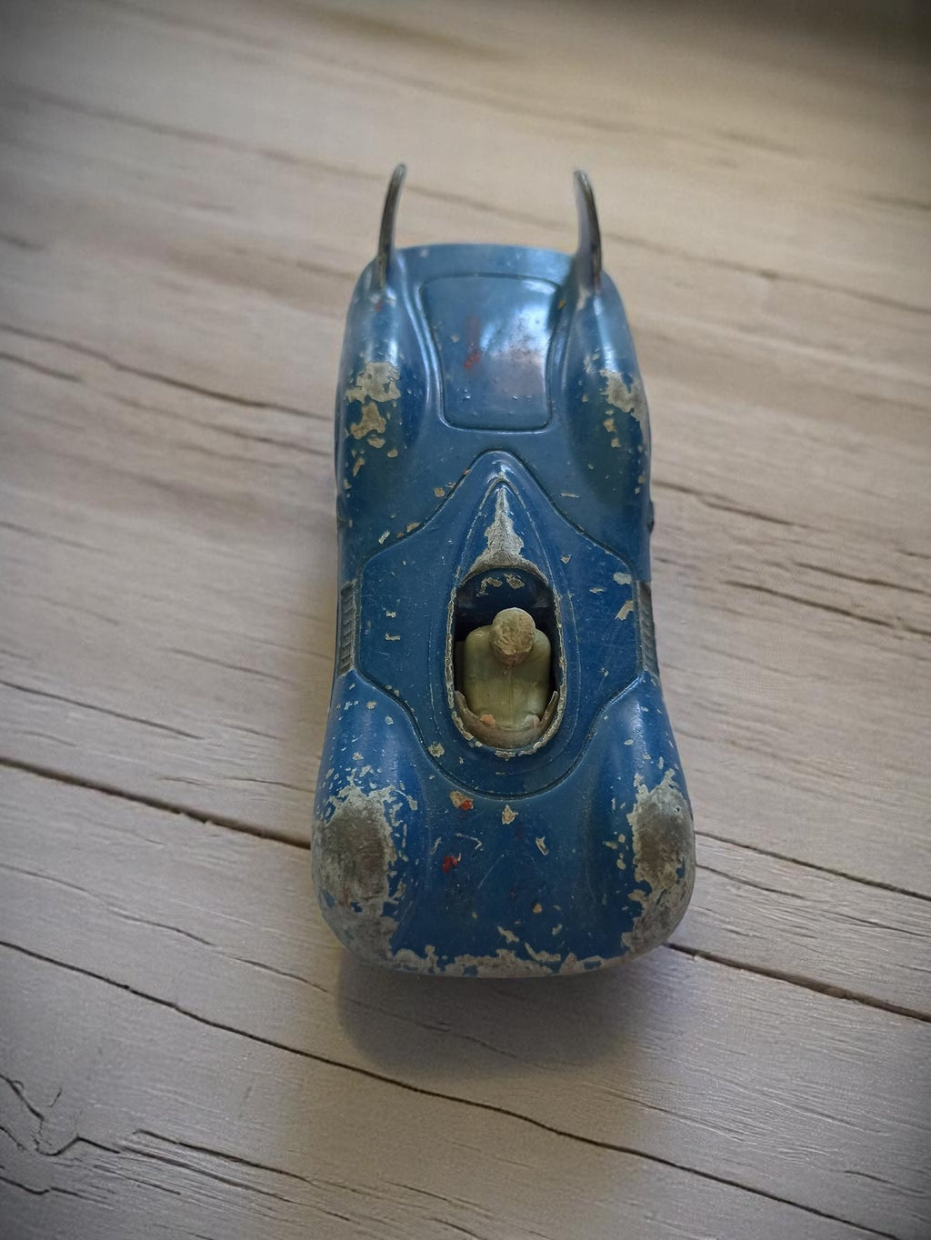 Voiture Étoile Filante CIJ vintage métal bleue, miniature ancienne jouet