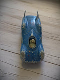 Voiture Étoile Filante CIJ vintage métal bleue, miniature ancienne jouet