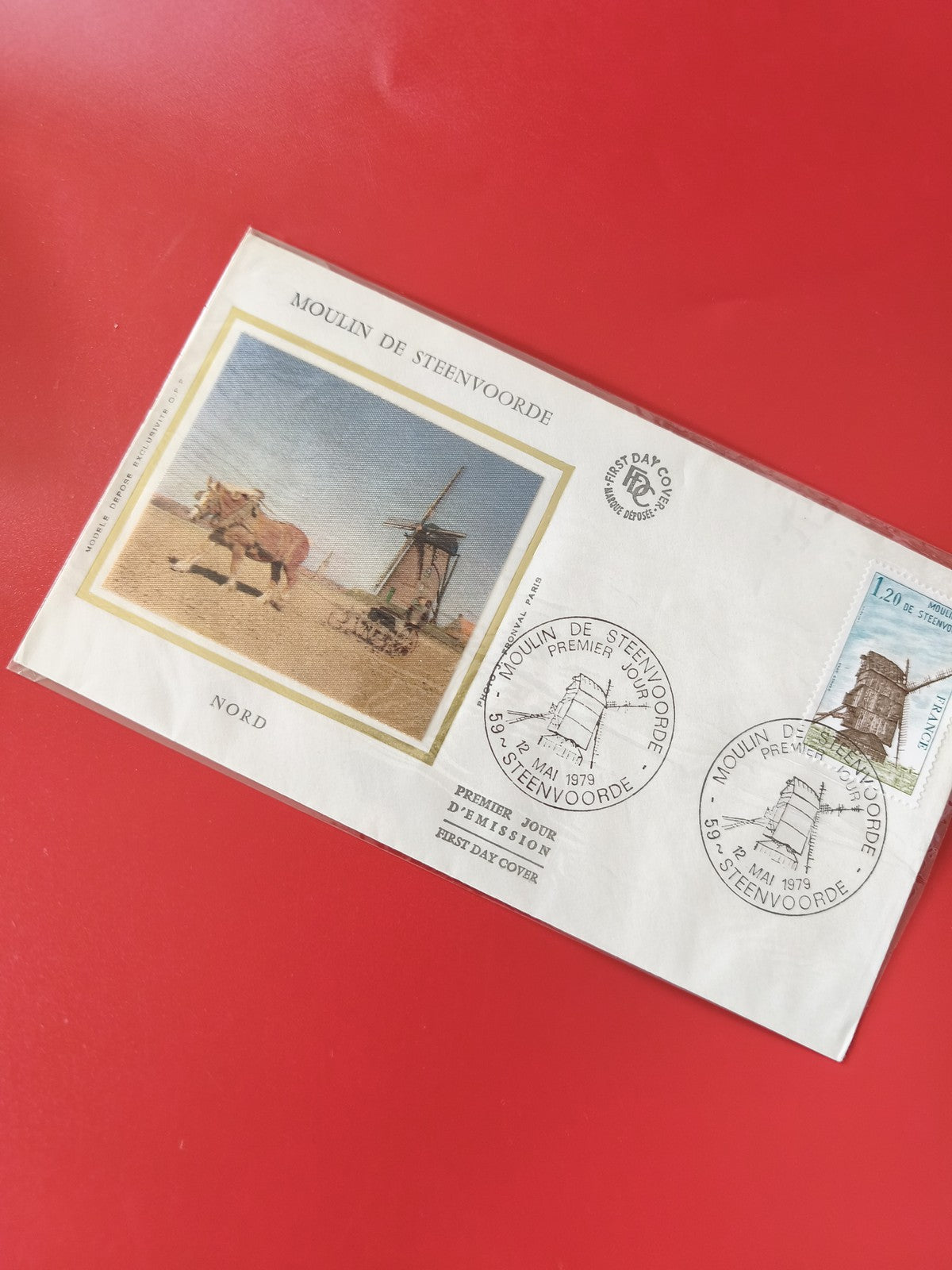 Enveloppe philatélie Moulin de Steenvoorde premier jour d?émission timbre 1979