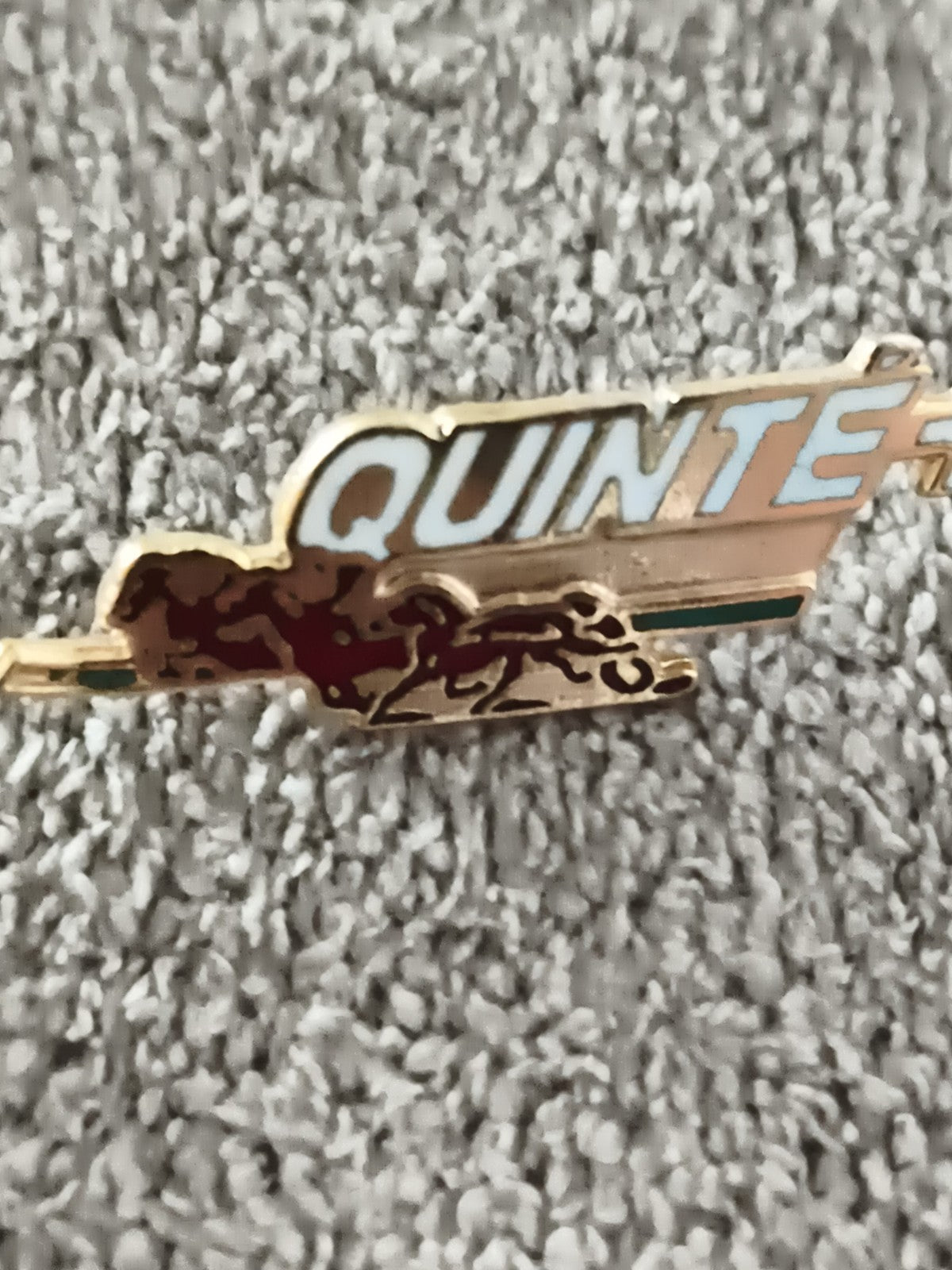 Pin's vintage QUINTE cheval hippisme émaillé doré ancien (Ref 10)