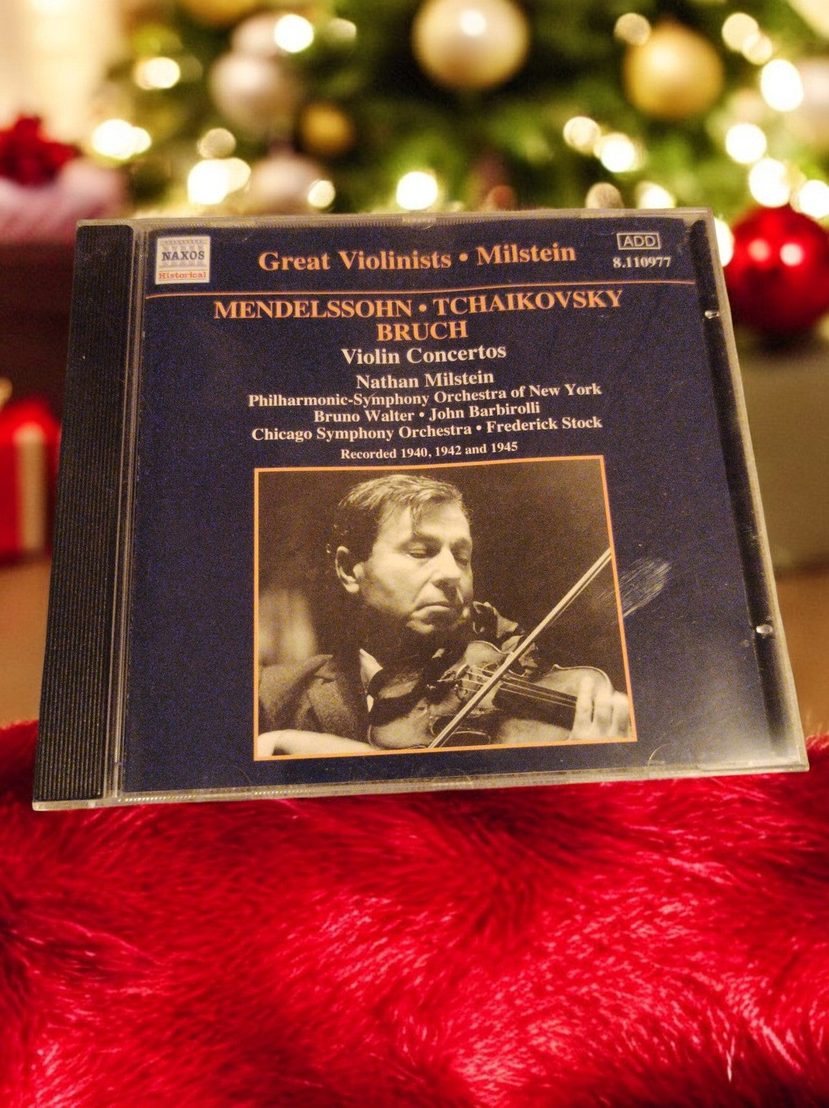 CD classique Naxos Milstein Mendelssohn Tchaikovsky Bruch Violin Concertos