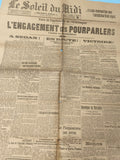 Ancien journal Le Soleil du Midi 1918 armistice Première Guerre mondiale