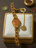 Montre femme Aimé vintage mécanique plaqué or à restaurer bracelet boules rétro