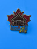 Vintage pin's McDonald's Québec cabane en rondins feuille érable collection