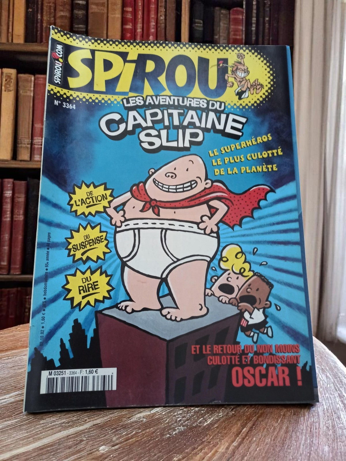 Magazine Spirou N°3364 Capitaine Slip Vintage Super-héros Années 2000