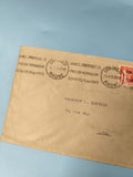 Ancienne enveloppe oblitérée début XXe philatélie Lyon timbre rouge