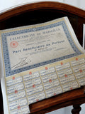 Ancien titre au porteur Électricité de Marseille années 1920 vintage