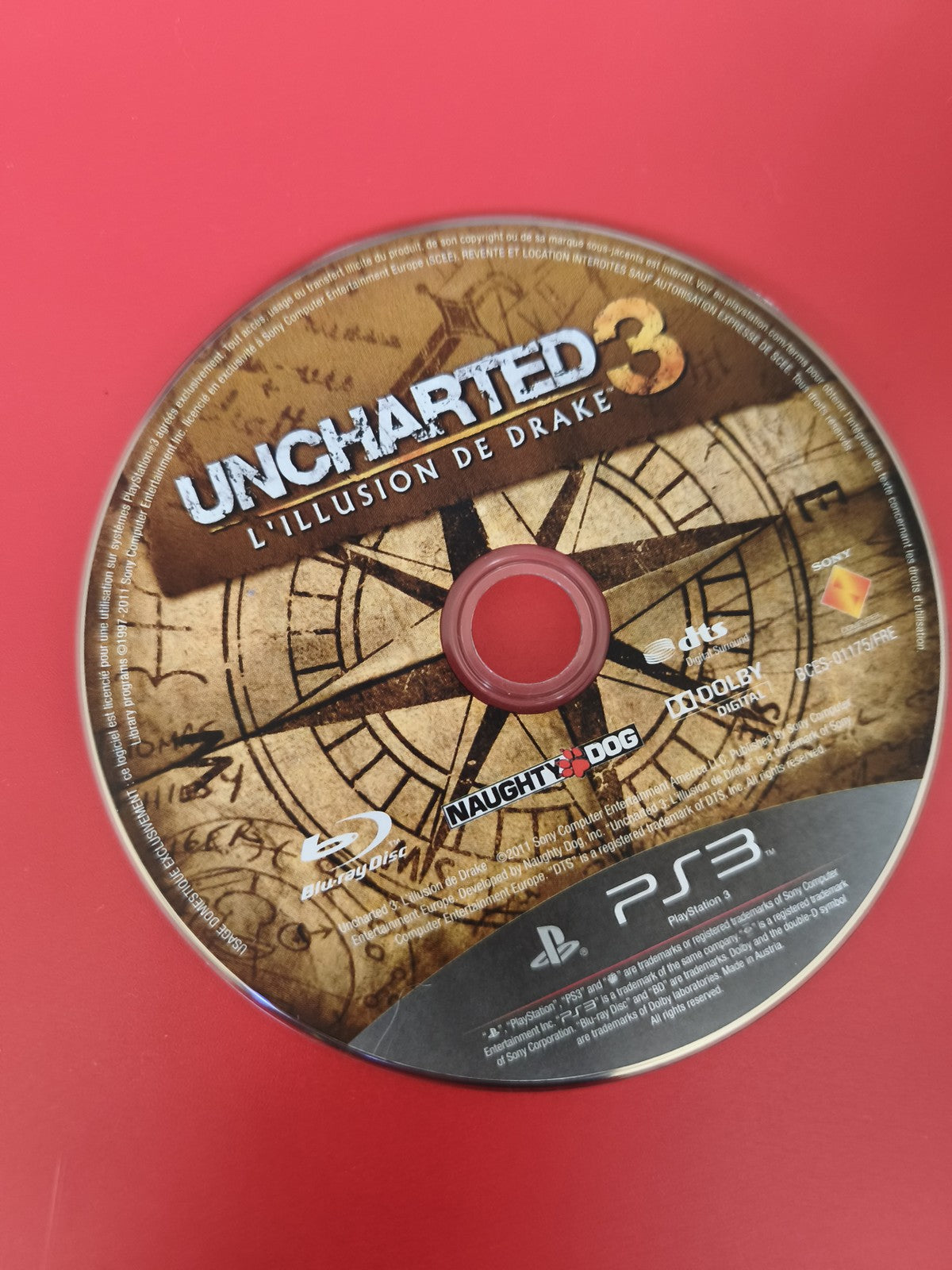 CD jeu PS3 Uncharted 3 seul disque original pour console Playstation 3 Sony