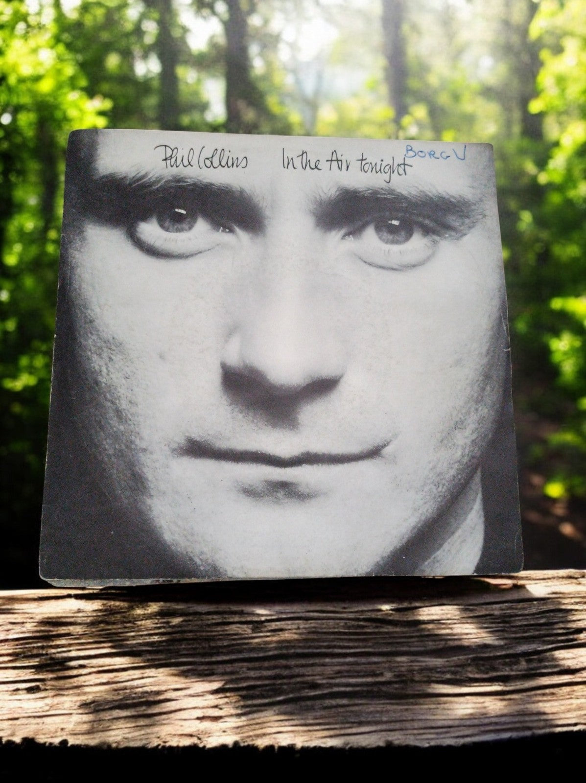 Vinyle 45 tours Phil Collins In the Air Tonight pochette noir et blanc années 80