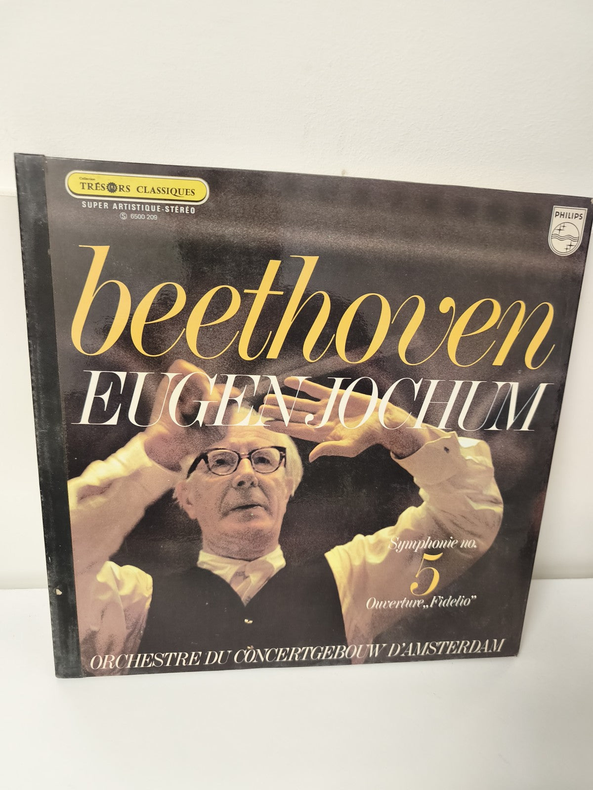 Vinyle 33 tours ancien Beethoven, disque vintage collection musique classique