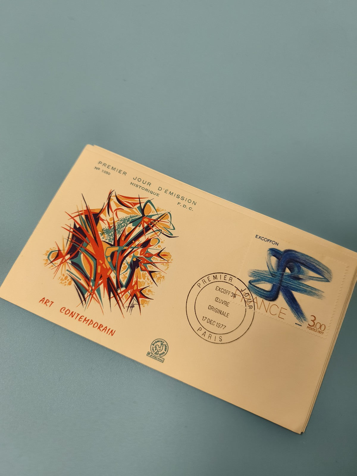 Enveloppe Premier Jour d?Émission FDC Art Contemporain Excoffon 1977 Timbre 3.00