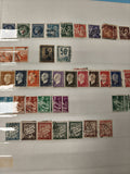 Lot anciens timbres oblitérés France philatélie, couleurs variées, collection