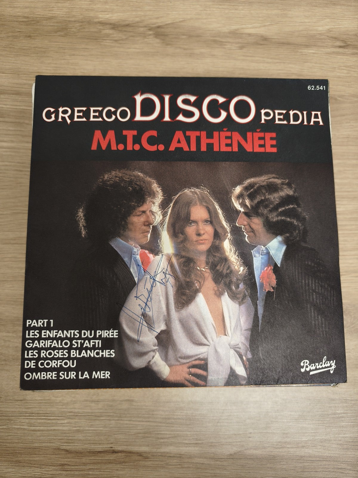Vinyle 45 tours GREECO DISCO PEDIA M.T.C. ATHÉNÉE Barclay pochette signée