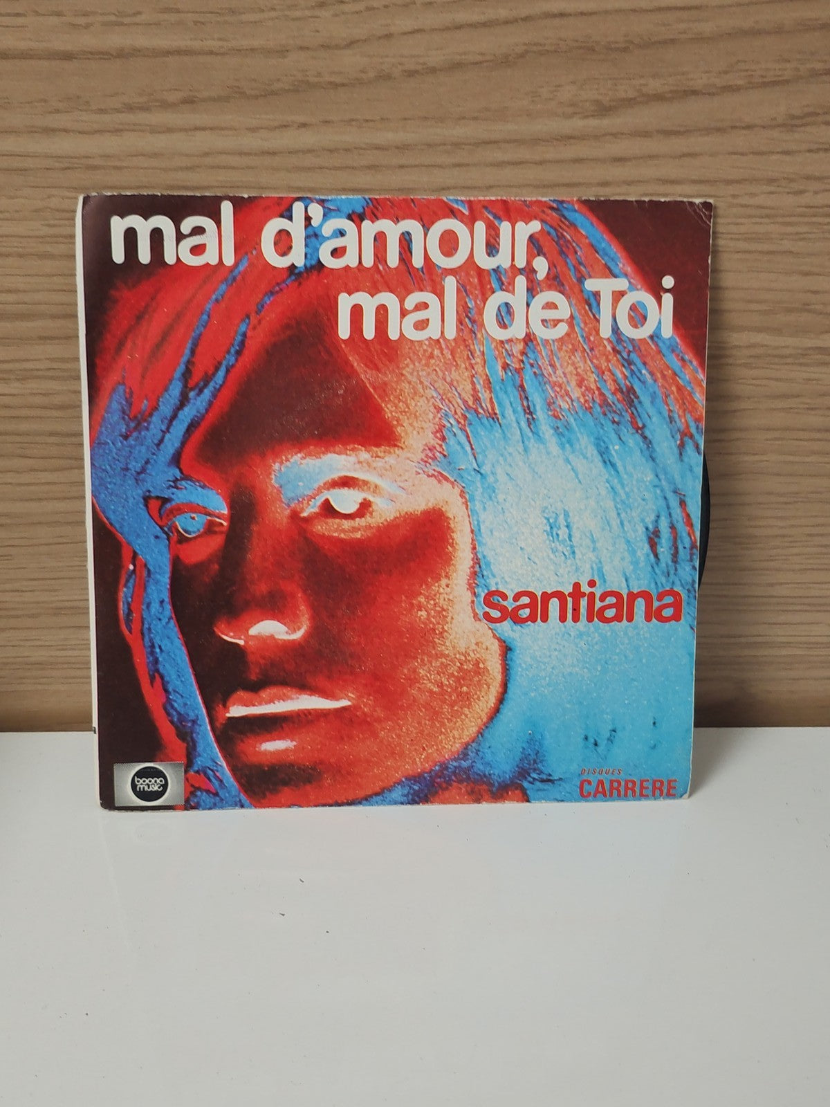Vintage disque vinyle 45T Santiana ancien single rétro collection musique
