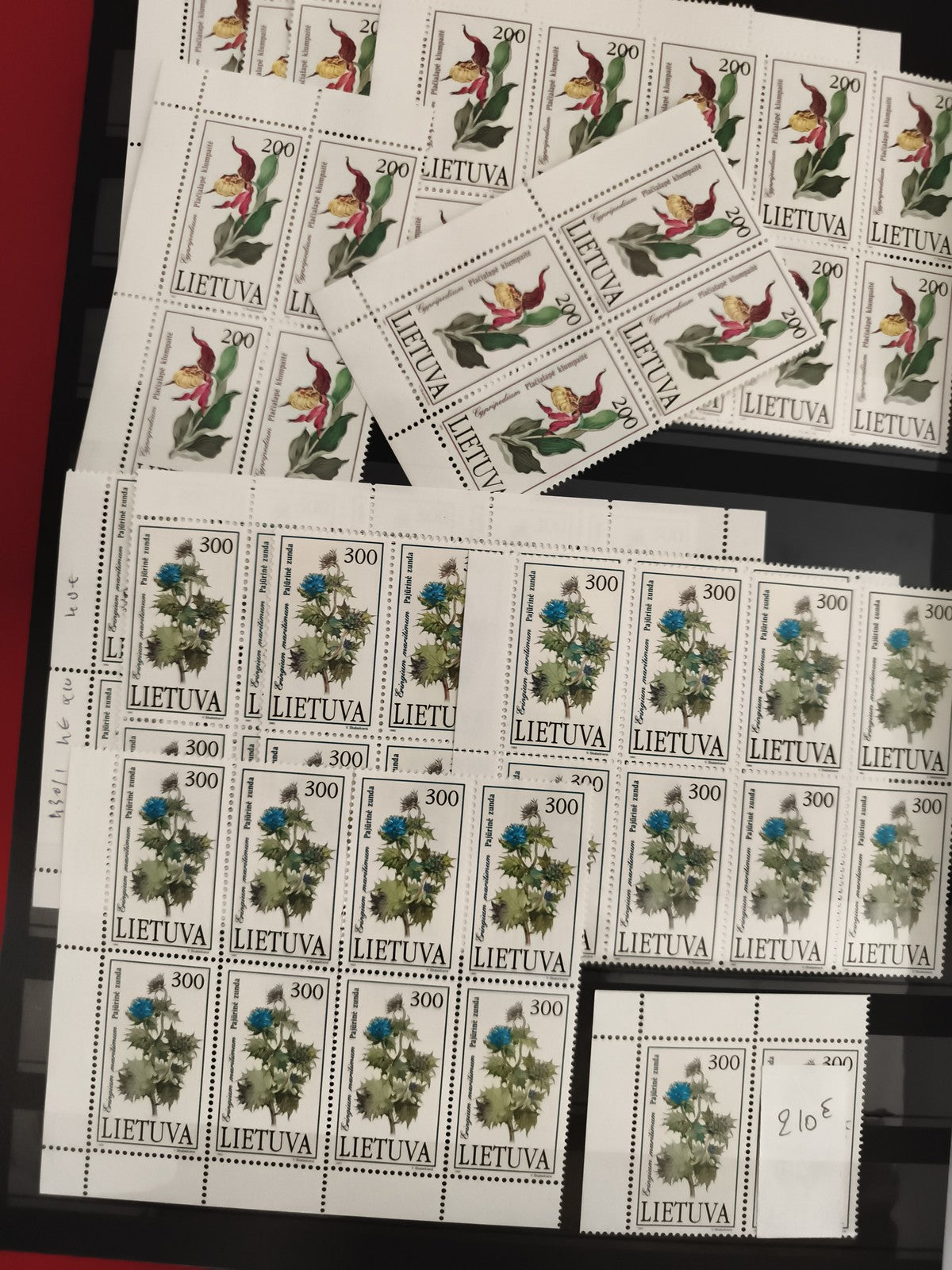Timbres LITUANIE Lietuva neufs fleurs 200 300 botanique lot philatélie