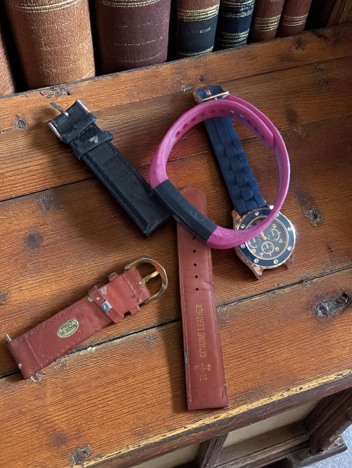 Lot de bracelets montre vintage cuir synthétique rétro ancien accessoire