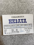 Carte QSL radio amateur HK3AVA Colombie 1970 vintage SSB DX ancienne