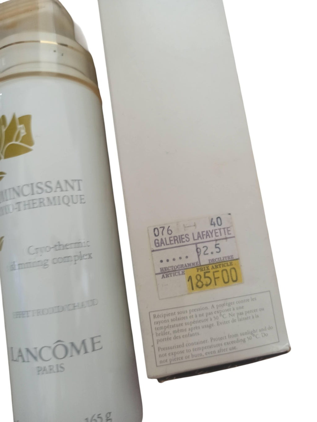 Soin amincissant vintage Lancôme Cryo-Thermique 200ml rétro effet froid