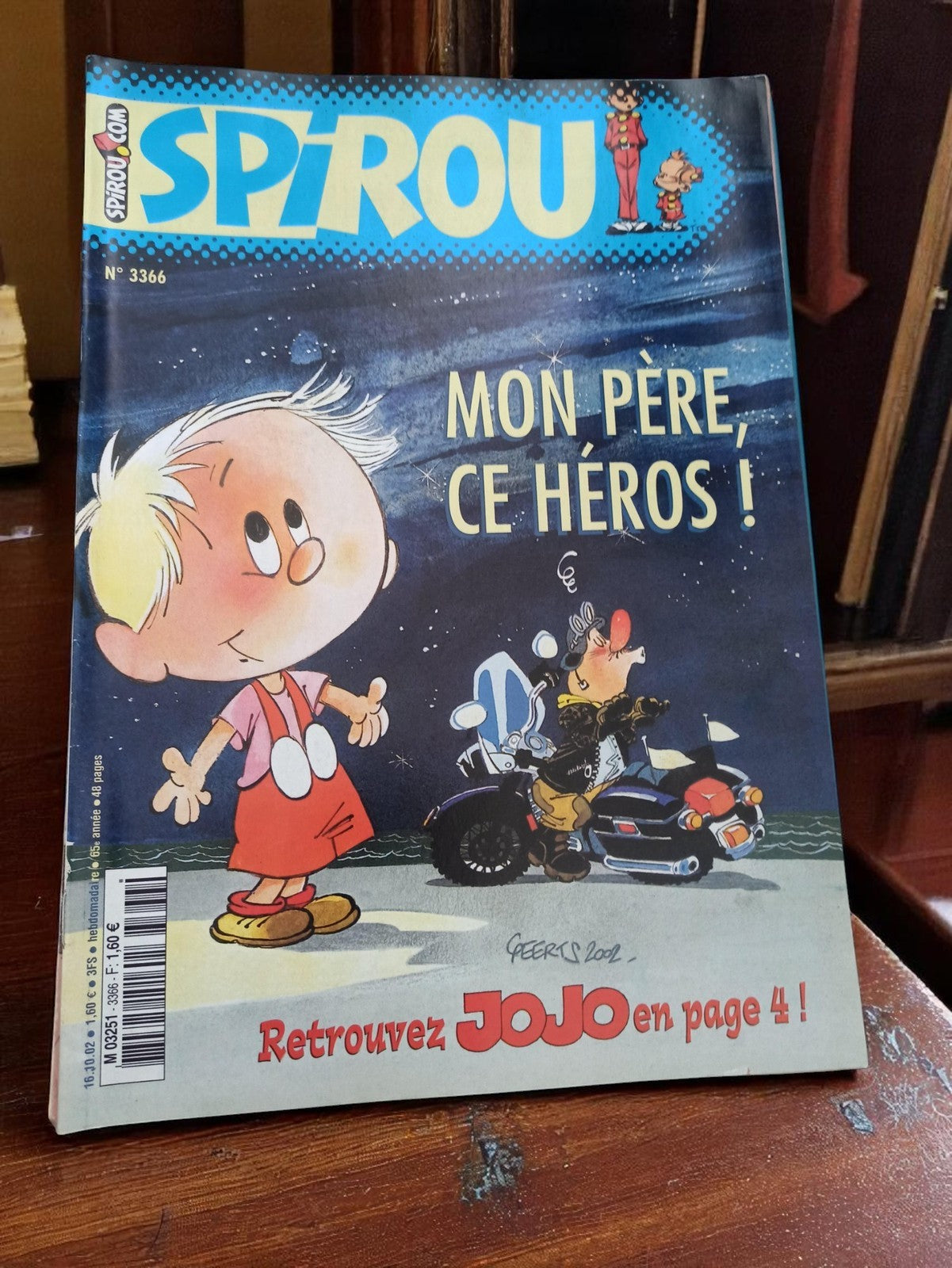 Magazine Spirou n°3366 vintage Jojo couverture BD rare années 2000