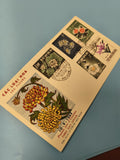 Ancienne enveloppe FDC Vietnam 1965 fleurs, timbres oblitérés, collection