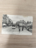 Ancienne CPA Le Havre Rond-Point Rue Normandie tramway noir et blanc vintage