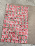 Gros lot timbres anciens Marianne 50c rouges oblitérés pour étude philatélie