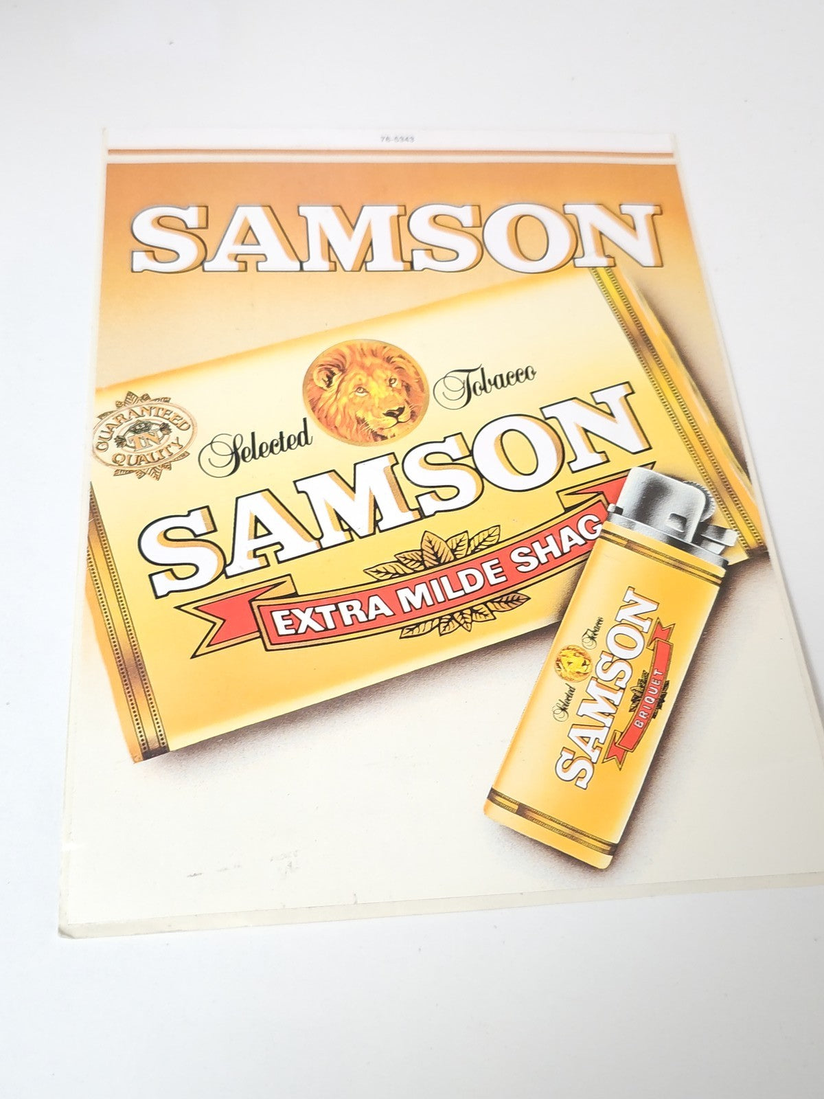 Vintage autocollant publicitaire ancien Samson grand format rétro collection déc