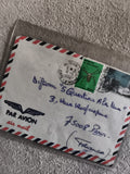 Lettre avion Côte d’Ivoire 1986 timbres insecte affranchissement philatélie (Ref
